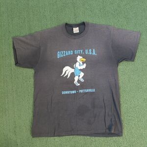 VINTAGE Gizzard City Downtown Potterville USA Marathon T Shirt Size XL